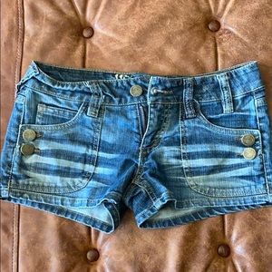 Wallflower jean shorts